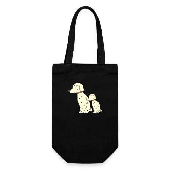 dalmatiner vater und sohn - Geschenkbeutel für Flaschen - Schwarz - Vorne