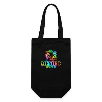 Mexiko 2024 Urlaub Bunt - Geschenkbeutel für Flaschen - Schwarz - Vorne