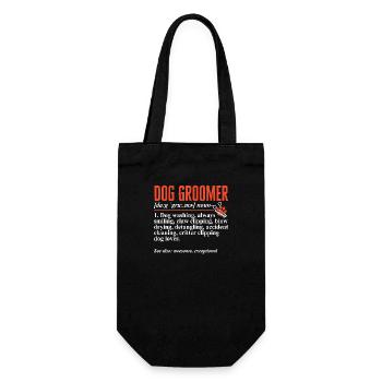 Hundesalon Hunde Friseur - Geschenkbeutel für Flaschen - Schwarz - Vorne