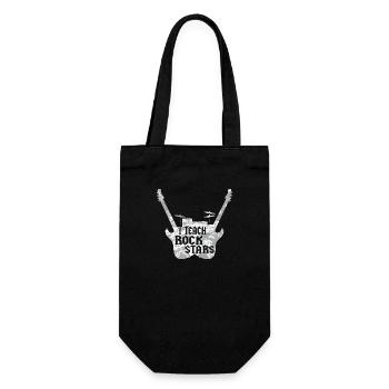 I Teach Rockstars Music Teacher Teaching Music - Geschenkbeutel für Flaschen - Schwarz - Vorne