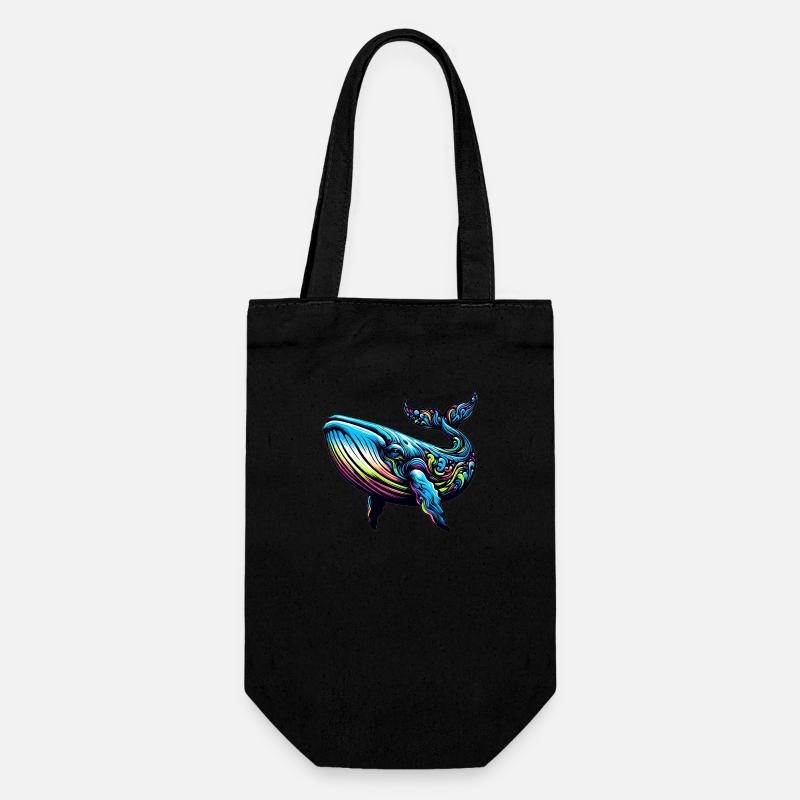 Baleine bleue - Sac à bouteille - noir