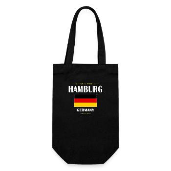 Hamburg - Gift Bag for Bottles - black - Front