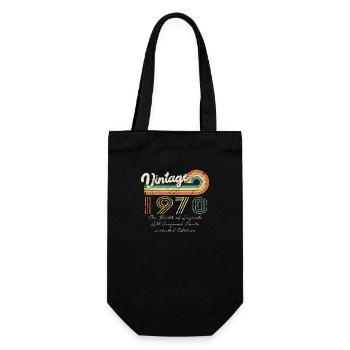 Genial seit 1970, Geburtstag 1970, Jahrgang 197 - Geschenkbeutel für Flaschen - Schwarz - Vorne