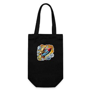 The flying ape - Geschenkbeutel für Flaschen - Schwarz - Vorne