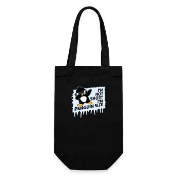 I'm Not Short I'm Penguin Size Dabbing Dab Dance - Geschenkbeutel für Flaschen - Schwarz - Vorne