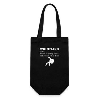 Funny Definition Wrestling Wrestler - Gift Bag for Bottles - black - Front