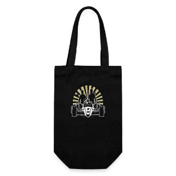 Retro Vintage Formula Racing - Gift Bag for Bottles - black - Front