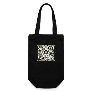 Carte au trésor - Sac à bouteille - noir - Devant