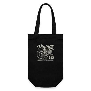 70e anniversaire 70 ans Né 1955 Homme Femme - Sac à bouteille - noir - Devant