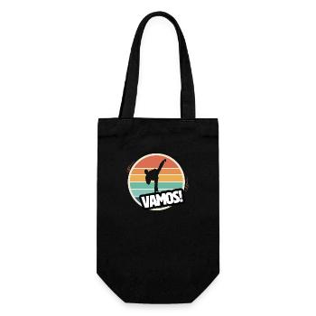 Vamos Retro Taekwondo - Geschenkbeutel für Flaschen - Schwarz - Vorne