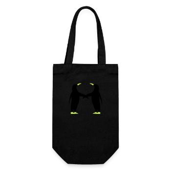 pinguin 2 - Geschenkbeutel für Flaschen - Schwarz - Vorne