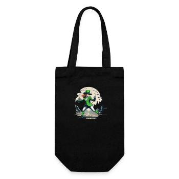 St. Patrick's Day Shamrock Fencing - Gift Bag for Bottles - black - Front