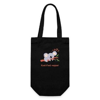 Koalified napper - Gift Bag for Bottles - black - Front