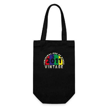 Jahrgang 2011 Retro - Bursdag - Geschenkbeutel für Flaschen - Schwarz - Vorne