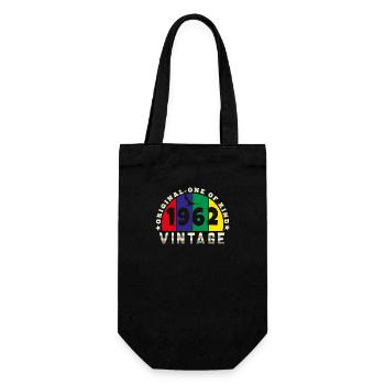 Jahrgang 1962 Retro - Bursdag - Geschenkbeutel für Flaschen - Schwarz - Vorne