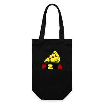 pizza - Geschenkbeutel für Flaschen - Schwarz - Vorne