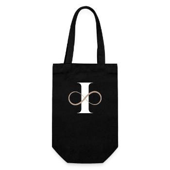 Infinite letter i - Gift Bag for Bottles - black - Front