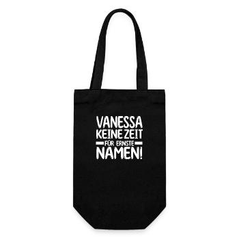 First name Vanessa - Gift Bag for Bottles - black - Front