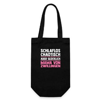 Mama Von Zwillingen - Geschenkbeutel für Flaschen - Schwarz - Vorne