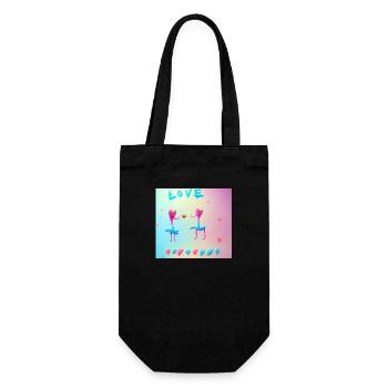 Autistic Art – Love - Gift Bag for Bottles - black - Front