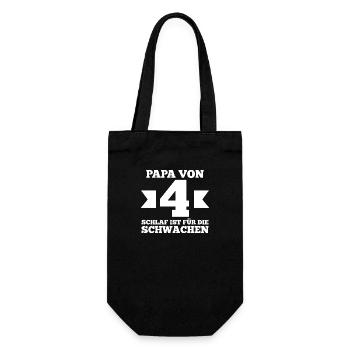 Père de 4 enfants - Sac à bouteille - noir - Devant