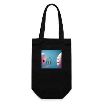 Autistic Art - Beziehung - Geschenkbeutel für Flaschen - Schwarz - Vorne