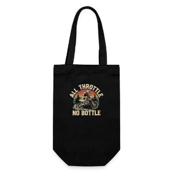 Motocross – Only full throttle counts - Gift Bag for Bottles - black - Front