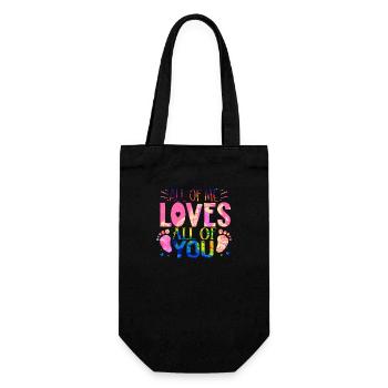 Baby loading babes women mother design newborn - Gift Bag for Bottles - black - Front