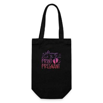 Baby loading babes women mother design newborn - Gift Bag for Bottles - black - Front