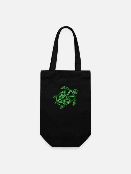 Turtle - Gift Bag for Bottles - black
