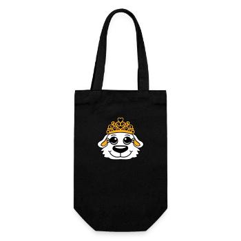 Chien Couronne Reine Fille Jolie Princesse Femme - Sac à bouteille - noir - Devant