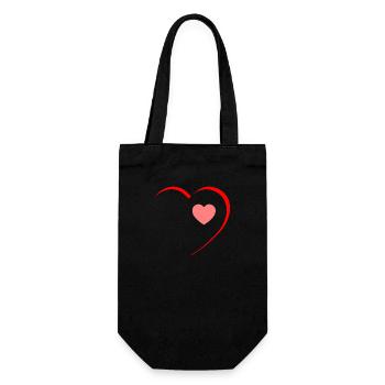 Avoir un grand coeur - Sac à bouteille - noir - Devant