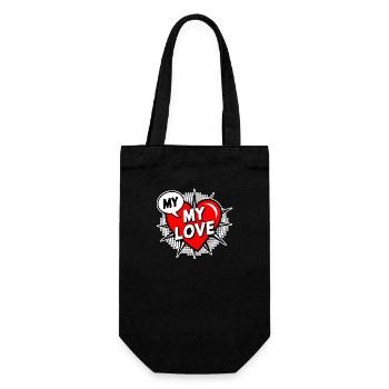 MY LOVE 2025 T-Shirt-Geschenk für Sie - Geschenkbeutel für Flaschen - Schwarz - Vorne