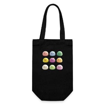 Bunte Mochis 9er Collage - Geschenkbeutel für Flaschen - Schwarz - Vorne