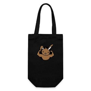 Bunny Bodybuilder Gym Muscles Fort Fitness Biceps - Sac à bouteille - noir - Devant