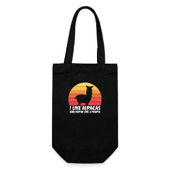 Alpaga Drôle d’amoureux des animaux Alpagas - Sac à bouteille - noir - Devant
