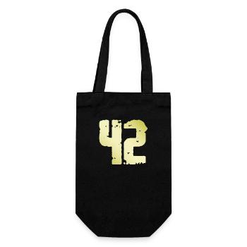 42 Number Vintage - Gift Bag for Bottles - black - Front
