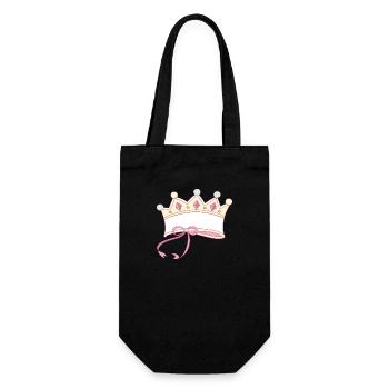 Crown writable - Gift Bag for Bottles - black - Front