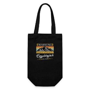 Erzgebirge warnung - Geschenkbeutel für Flaschen - Schwarz - Vorne