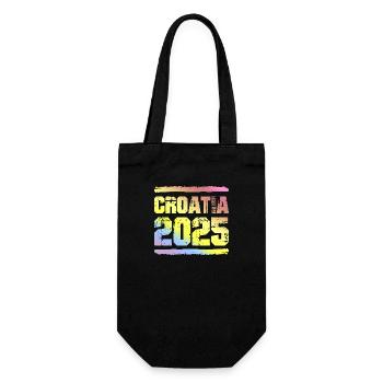 Croatia 2025 Colorful - Gift Bag for Bottles - black - Front