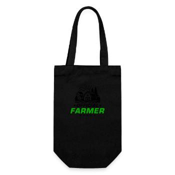 Farmer Landwirt Bauernhof - Geschenkbeutel für Flaschen - Schwarz - Vorne