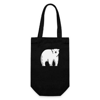 Ours blanc - Sac à bouteille - noir - Devant