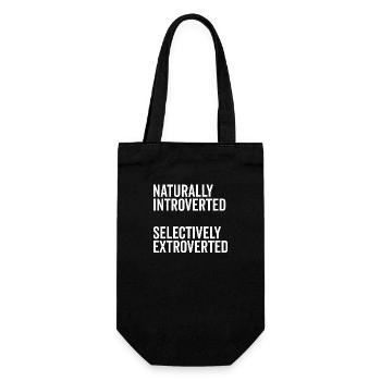 Naturally Introverted Selectively Extroverted - Gift Bag for Bottles - black - Front