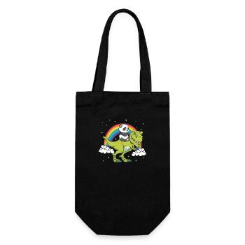 Panda Ours Panda Dinosaure Tyrannosaure T-Rex - Sac à bouteille - noir - Devant