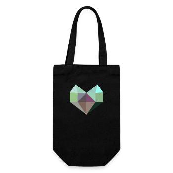 vert coeur - Sac à bouteille - noir - Devant