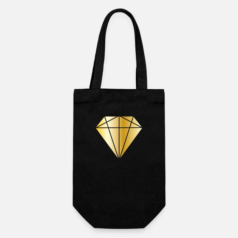 Or diamant - Sac à bouteille - noir