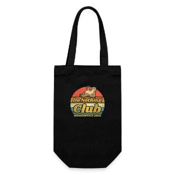 Do nothing club we stay at home - Gift Bag for Bottles - black - Front