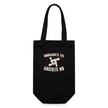 Contre le racisme et les nazis | Gauche Politique Cadeaux - Sac à bouteille - noir - Devant