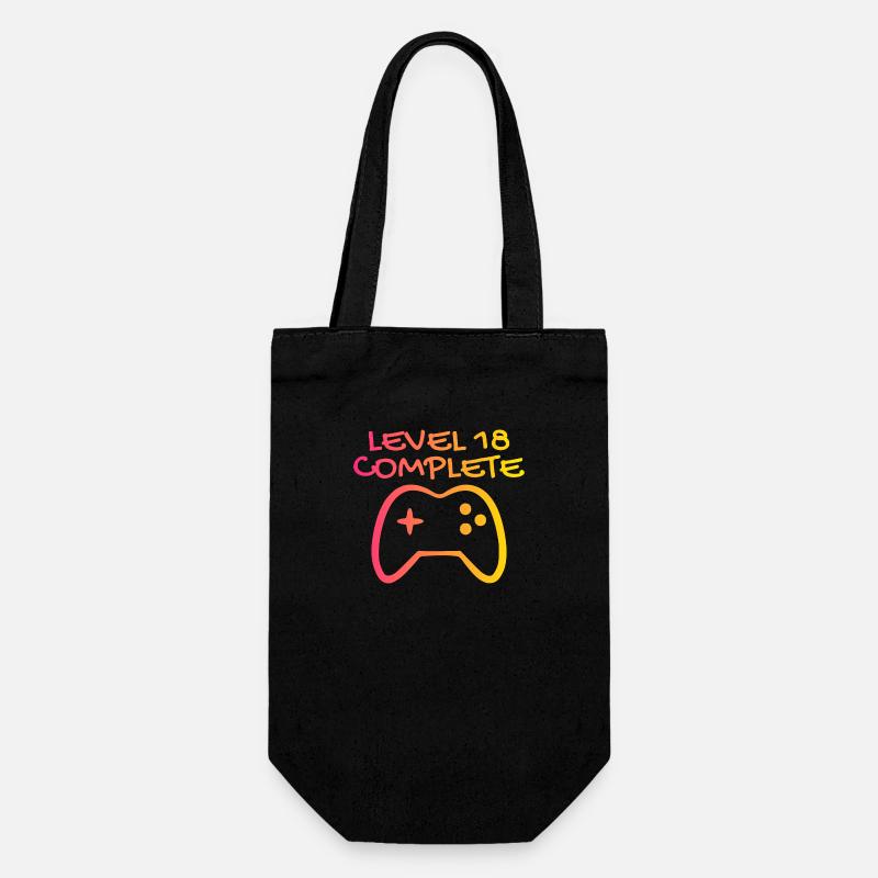 18 ans - Niveau 18 Complete - Gamer 18 ans - Sac à bouteille - noir