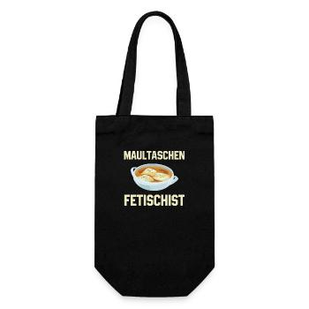 Maultaschen Fetischist - Schwaben - Geschenkbeutel für Flaschen - Schwarz - Vorne
